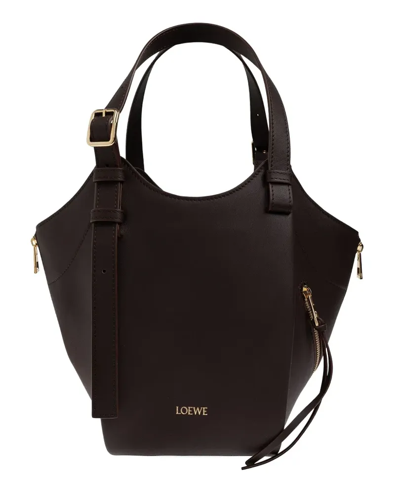 Loewe Hammock Flip leather tote bag - Braun Braun