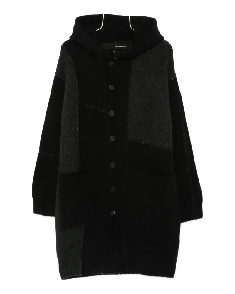 Isabel Benenato hooded long cardigan - Schwarz Schwarz
