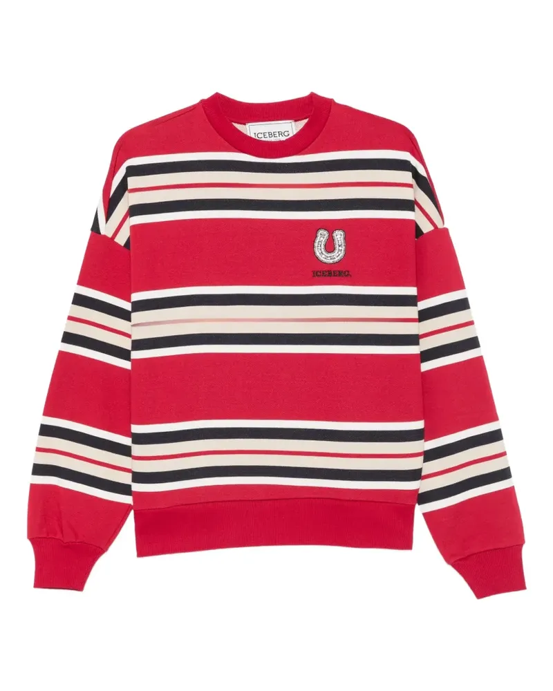 Iceberg striped sequin-embellished sweatshirt - Rot Rot