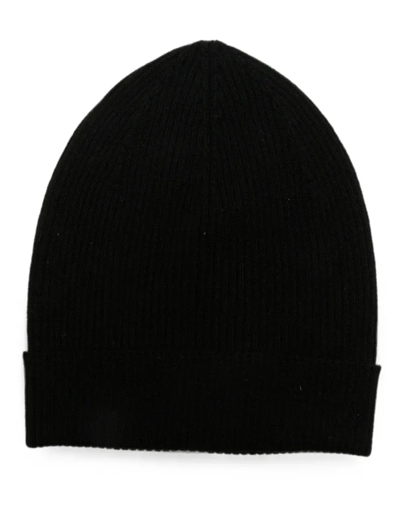 Rick Owens ribbed-knit beanie hat - Schwarz Schwarz