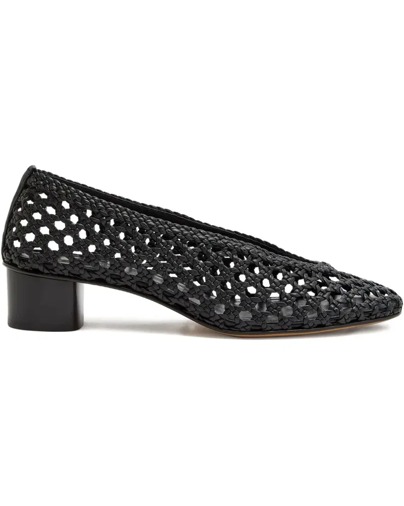 Le Monde Béryl Pumps aus gewebtem Leder 40mm - Schwarz Schwarz