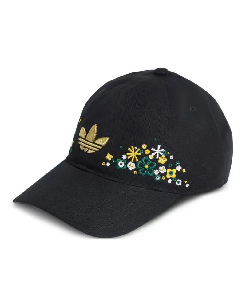 adidas x Liberty London Baseballkappe mit Blumenstickerei - Schwarz Schwarz
