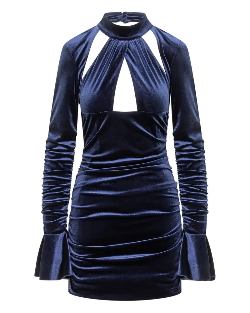 ACTUALEE Gerafftes Kleid mit Cut-Out - Blau Blau