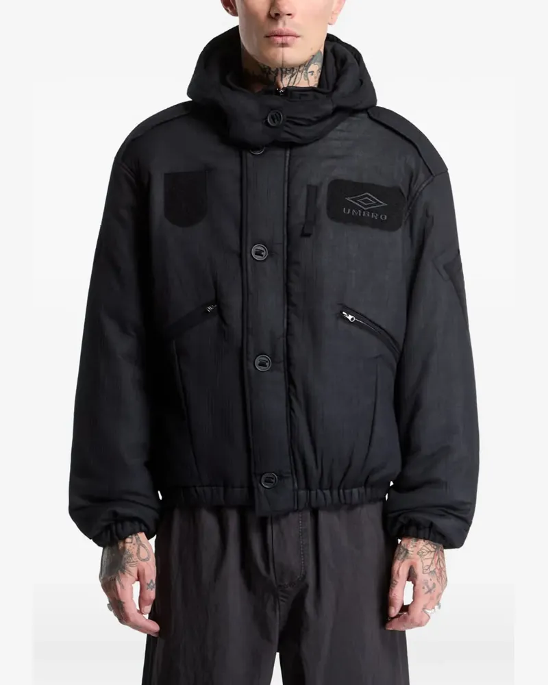 Umbro Flight Kapuzenjacke - Schwarz Schwarz