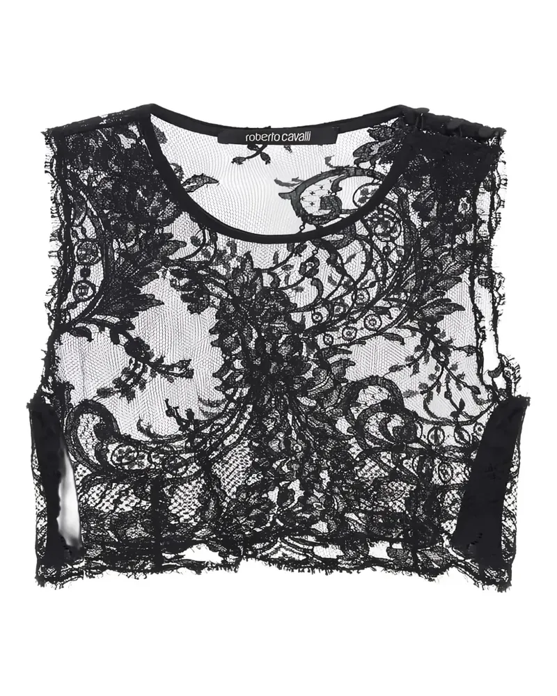 Roberto Cavalli Cropped-Top - Schwarz Schwarz