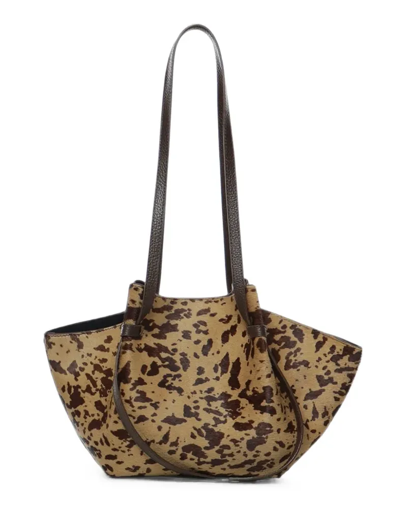 YUZEFI Mochi Schultertasche aus Kalbshaar - Nude Nude