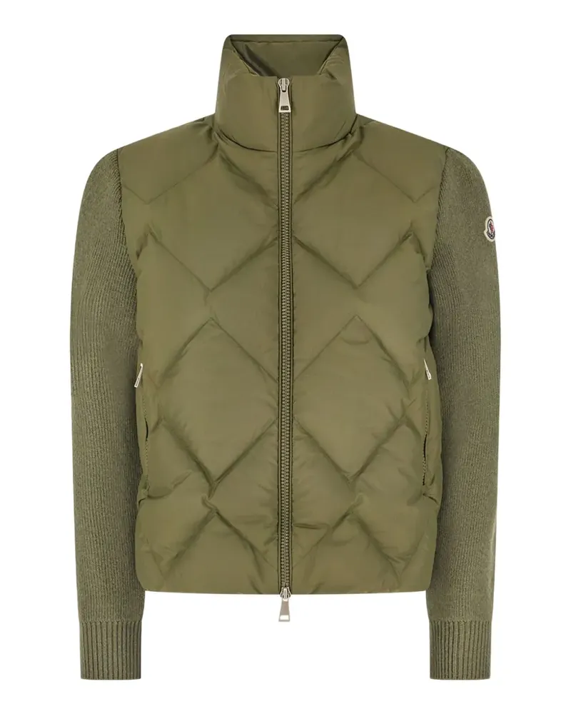 Moncler wool & cashmere padded zip-up cardigan - Grün Grün