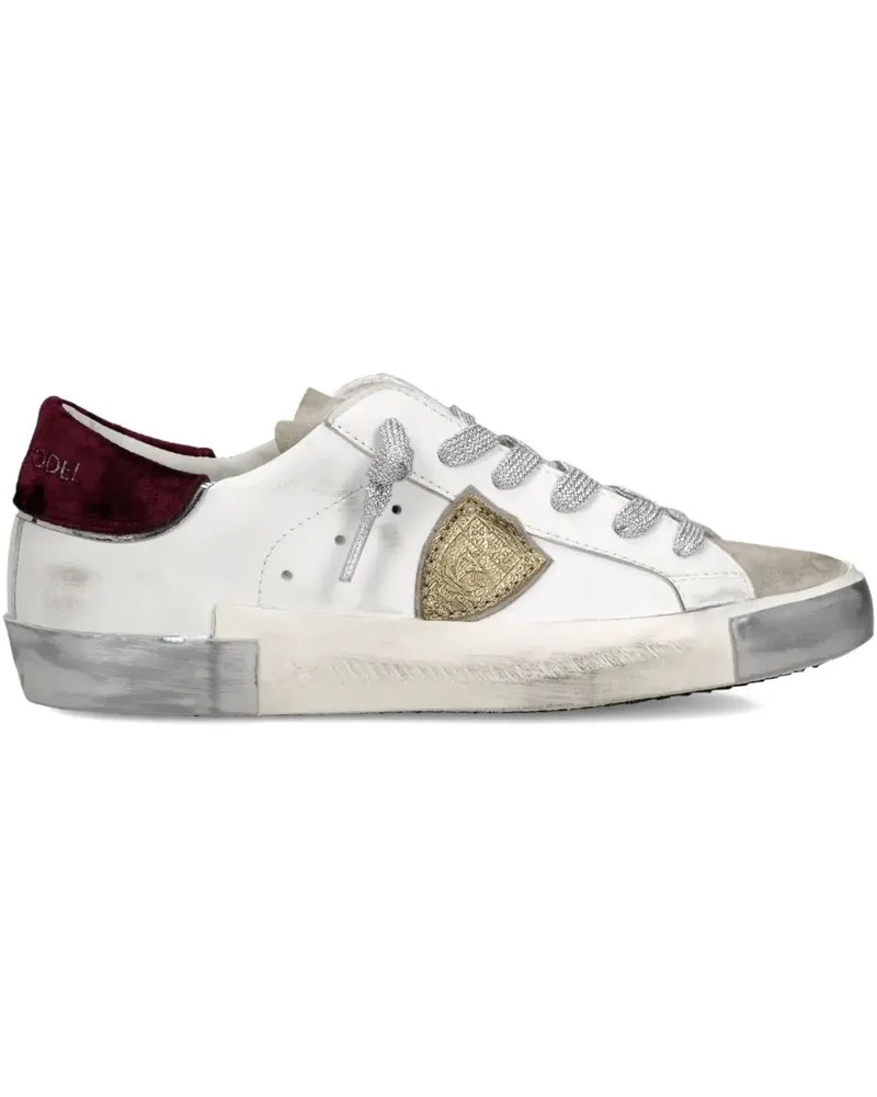 Philippe Model Sneakers im Used-Look - Weiß Weiß