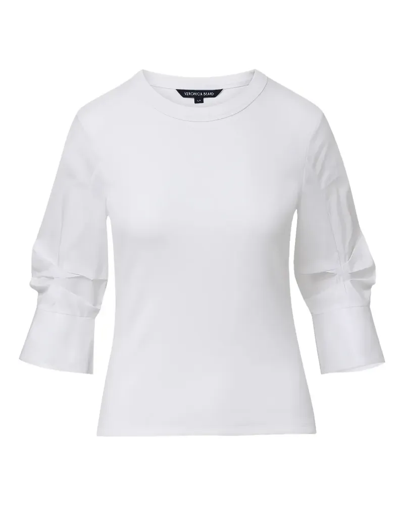 Veronica Beard Junia Bluse mit Rüschenärmeln - Weiß Weiß