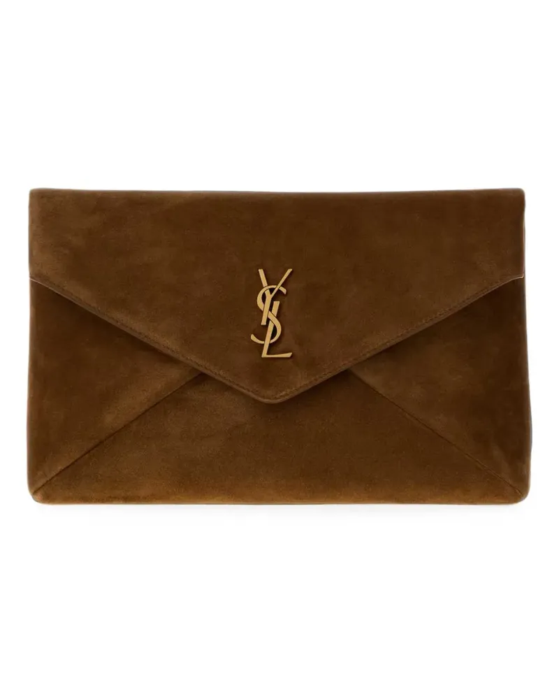 Saint Laurent XXL Cassandre Schultertasche aus Wildleder - Braun Braun