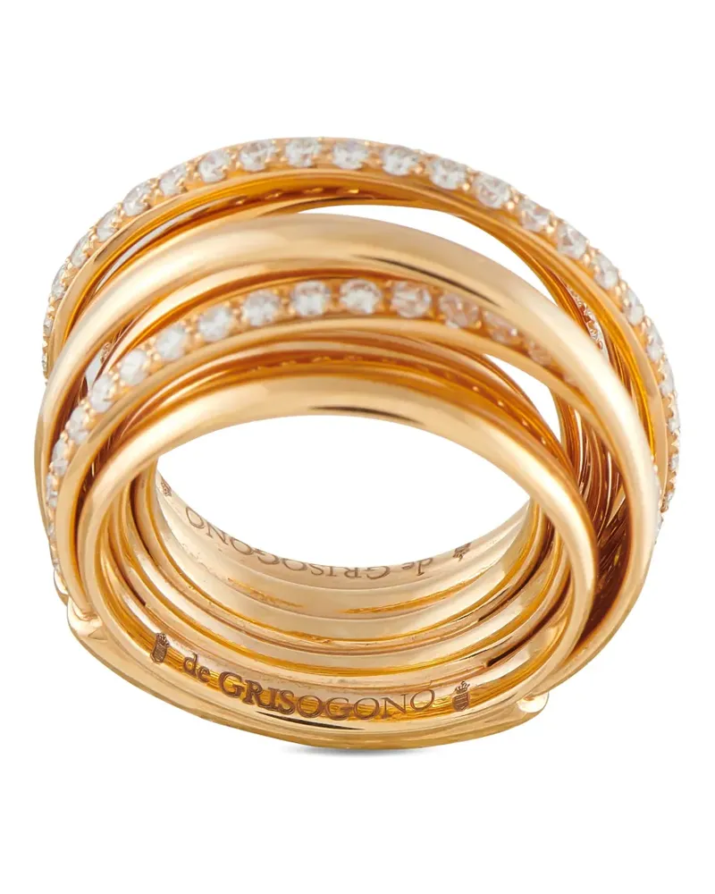 De Grisogono Allegra diamond 18K rose gold ring - Rosa Rosa