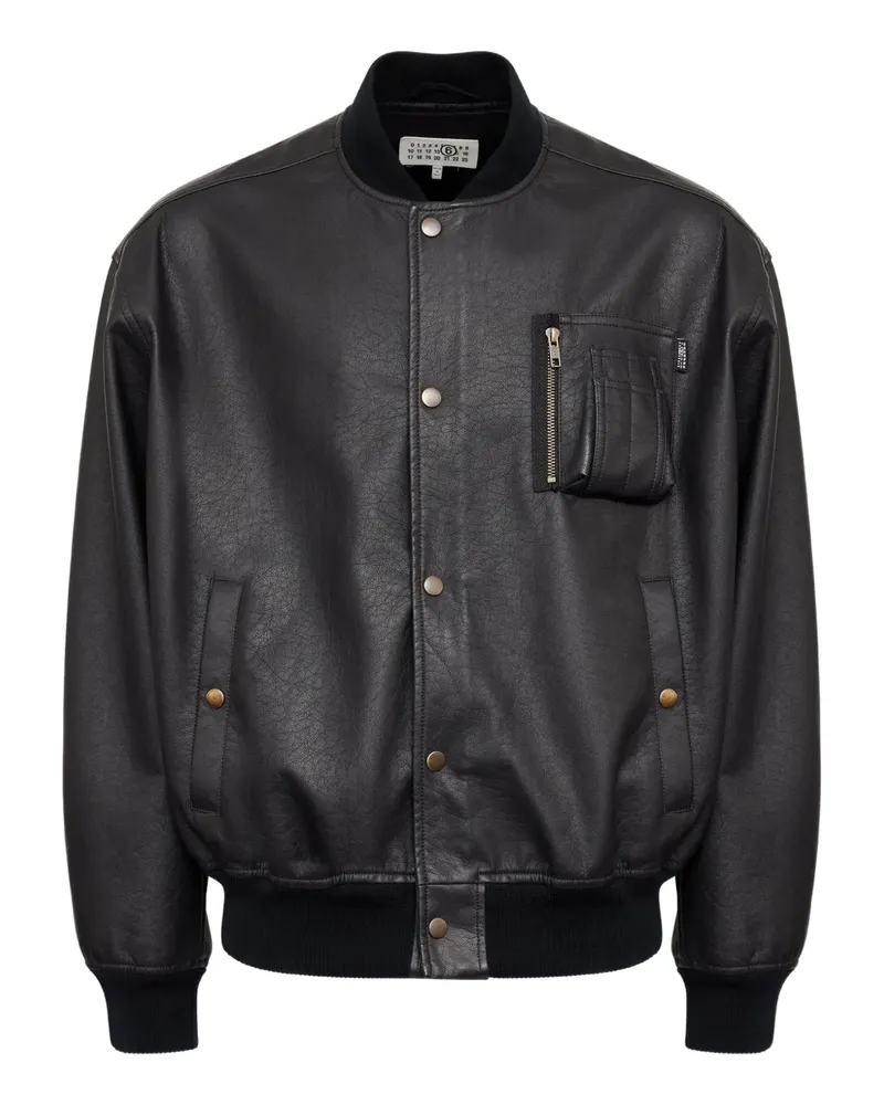 Maison Margiela Bomberjacke mit Reißverschlusstaschen - Schwarz Schwarz