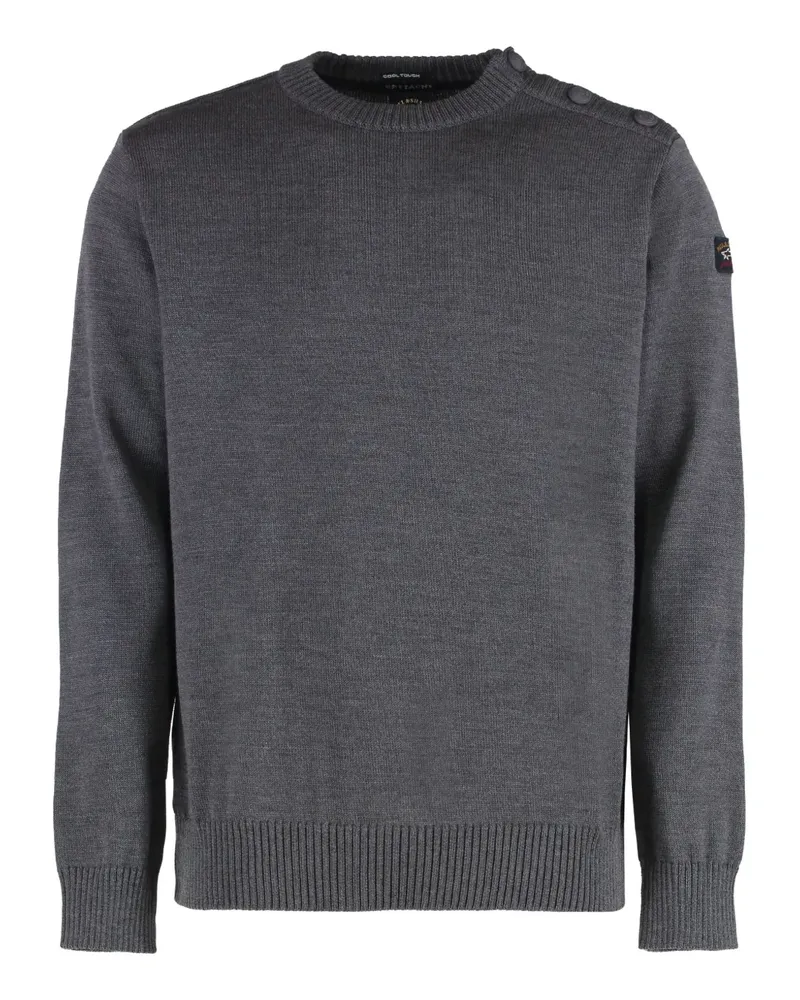 Paul & Shark Sweatshirt mit Logo-Patch - Grau Grau