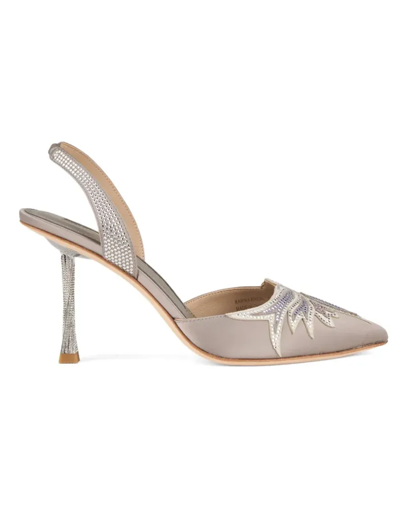 Kat Maconie Slingback-Pumps mit Kristallen - Grau Grau