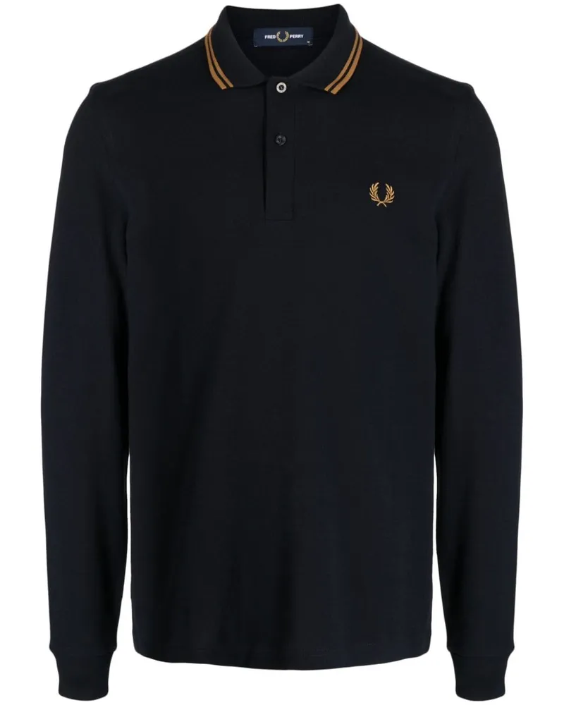 Fred Perry Poloshirt mit Logo-Stickerei - Blau Blau