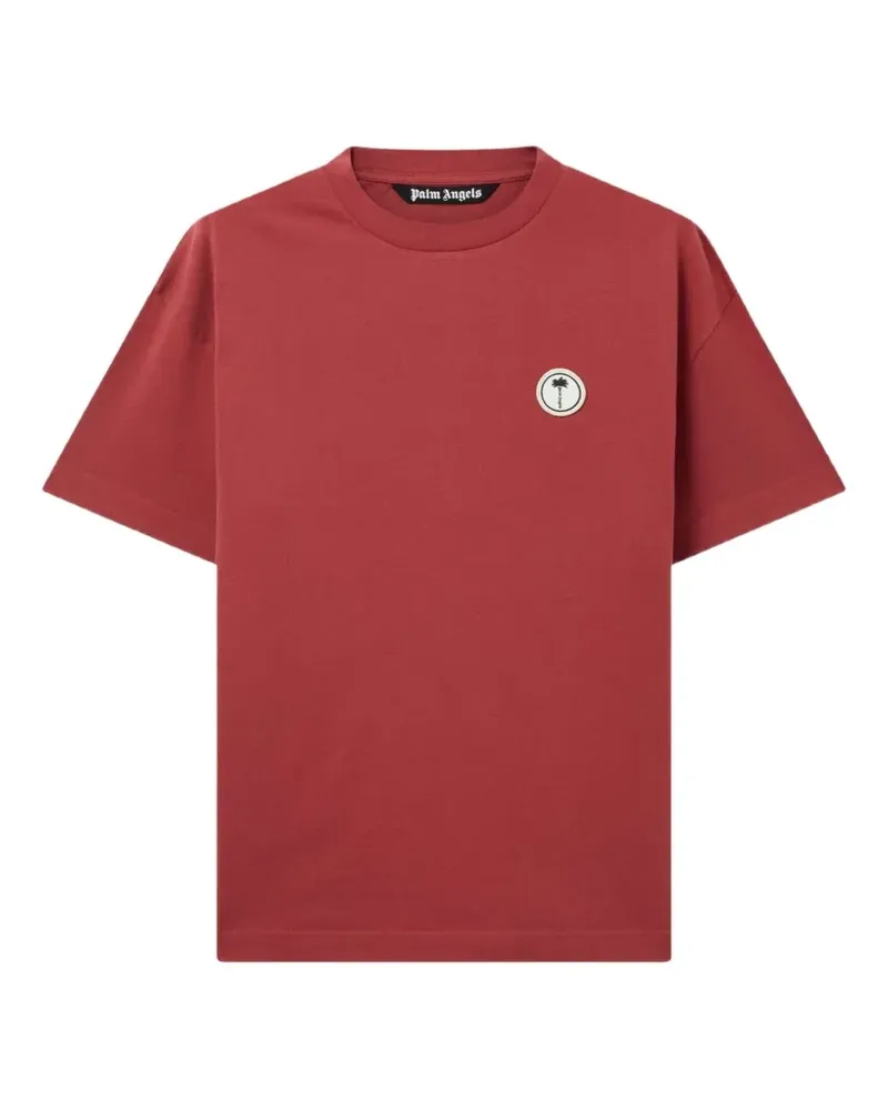 Palm Angels T-Shirt mit Palmenprint - Rot Rot