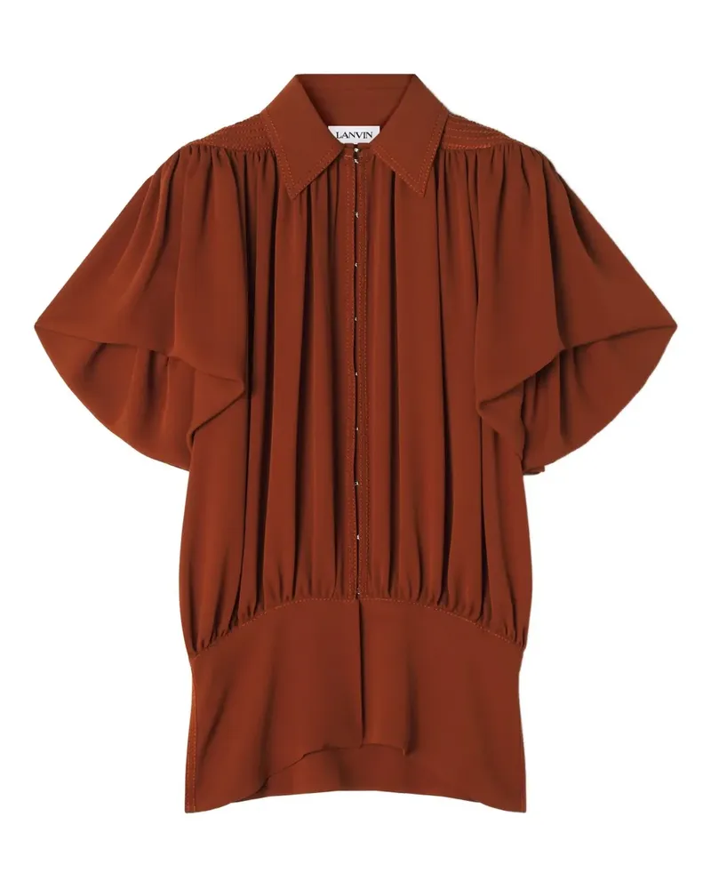Lanvin Geknöpftes Oberteil mit Puffärmeln - Orange Orange