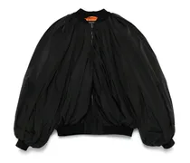 Drapierte Bomberjacke - Schwarz