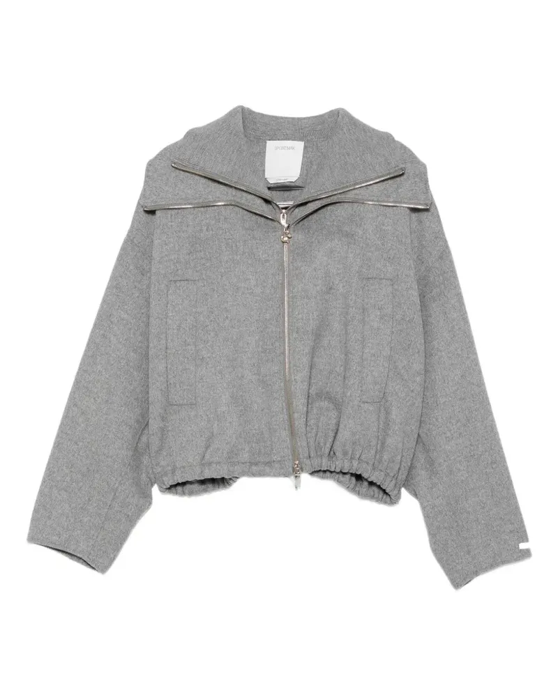 SPORTMAX drawstring-hem jacket - Grau Grau
