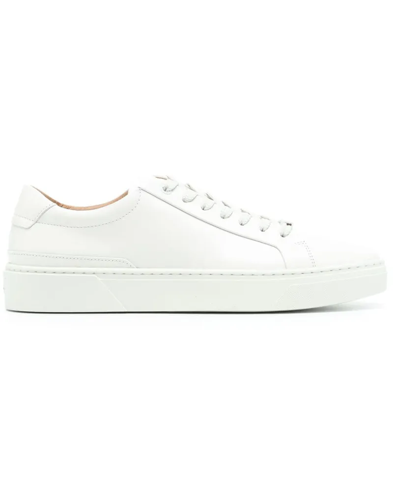 HUGO BOSS Sneakers mit Logo-Schild - Weiß Weiß