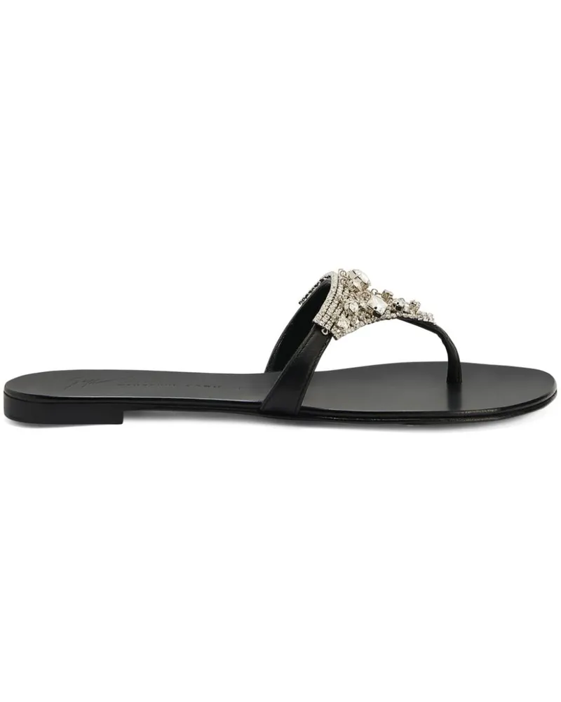 Giuseppe Zanotti Clarett Sandalen mit Kristallen - Schwarz Schwarz
