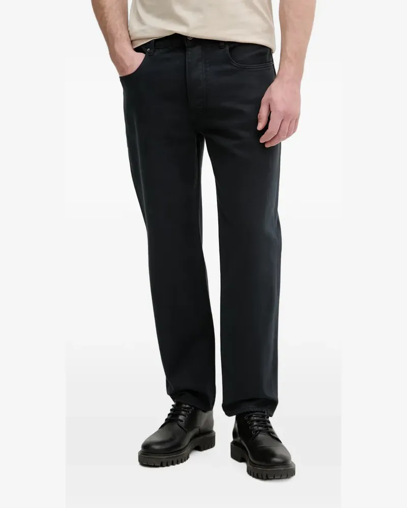 Armani Exchange logo-patch straight-leg jeans - Schwarz Schwarz