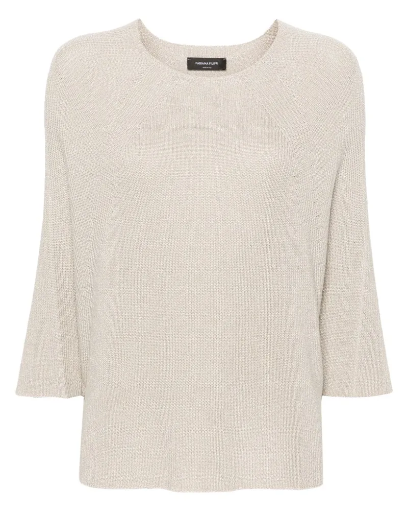 Fabiana Filippi Pullover im Metallic-Look - Nude Nude