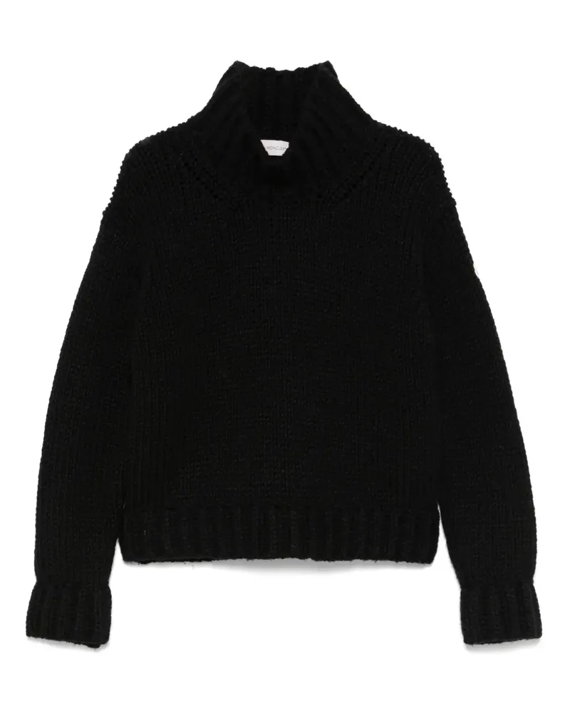 Moncler Grob gestrickter Pullover - Schwarz Schwarz
