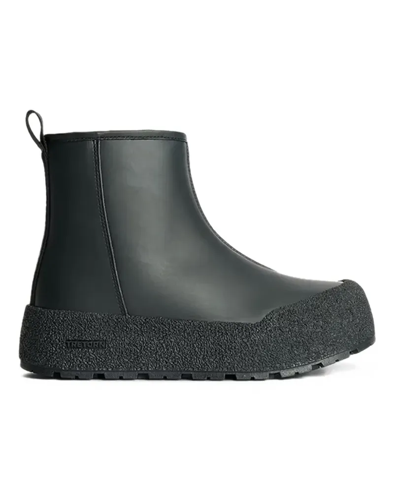 Tretorn Wasserdichte Anchor M Regenstiefel mit strukturierter Sohle - Schwarz Schwarz