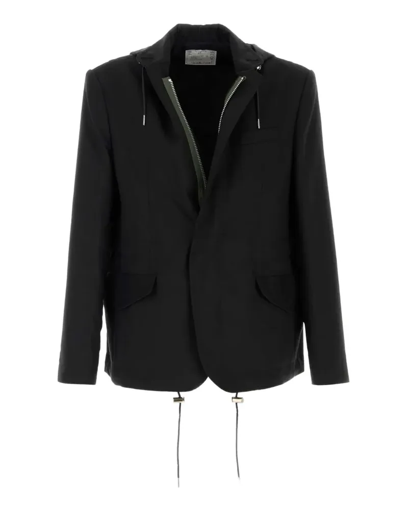 Sacai Klassische Kapuzenjacke - Schwarz Schwarz
