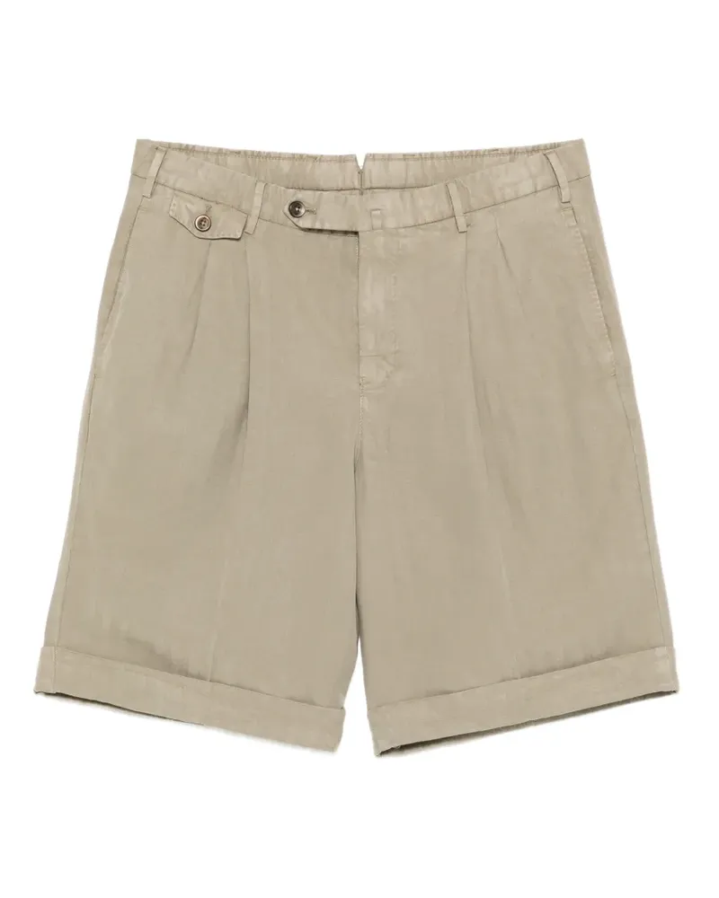 PT TORINO pleated turn-up shorts - Nude Nude