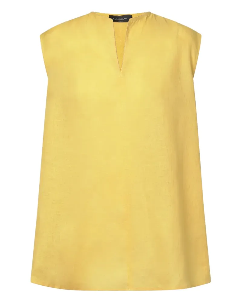 Fabiana Filippi Bluse aus Leinen - Gelb Gelb