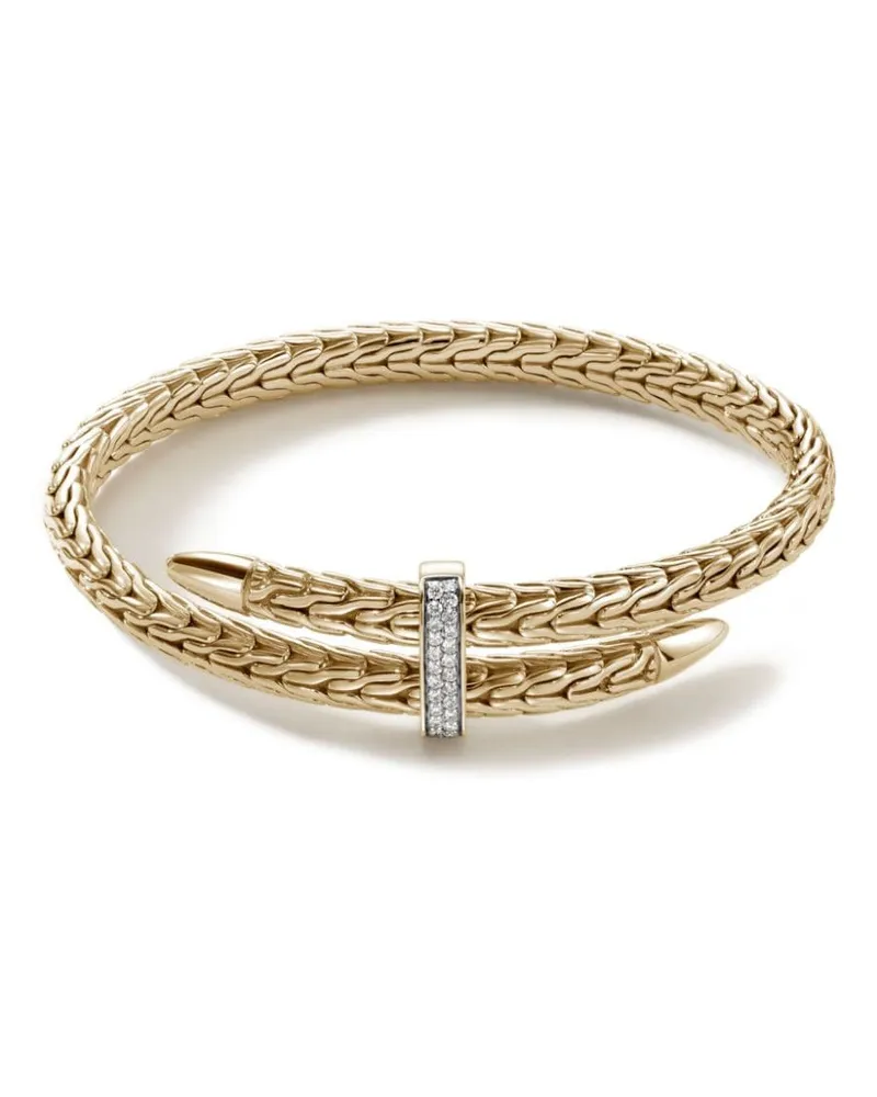 John Hardy 18kt Spear Gelbgoldarmspange mit Diamanten Gold