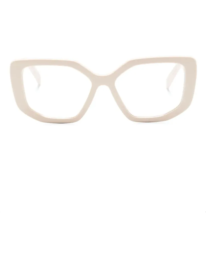 Prada Brille mit geometrischem Gestell - Nude Nude