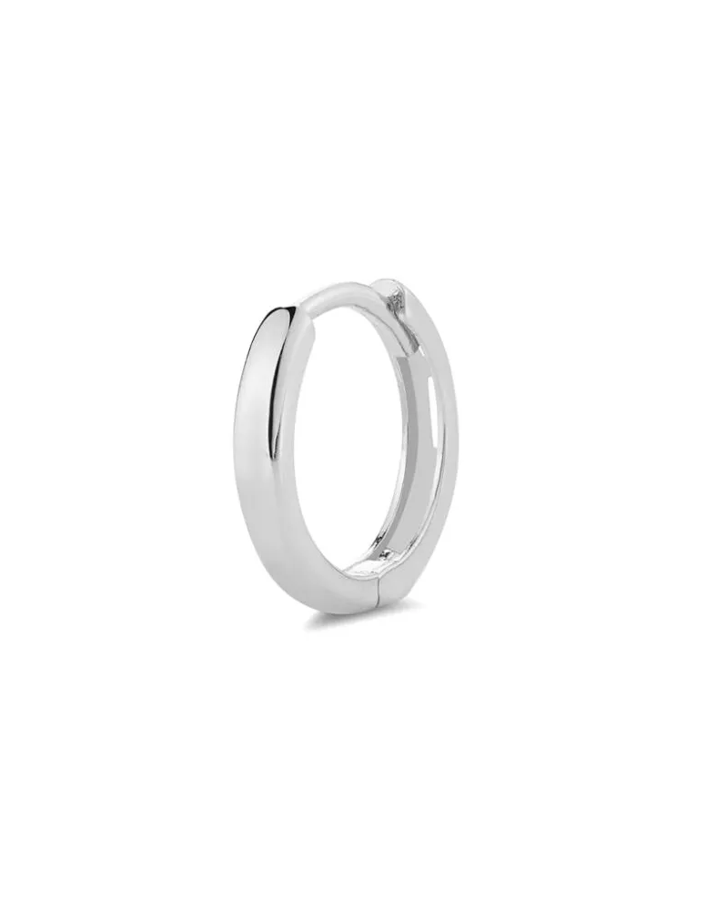 MATEO 14kt Weißgoldcreole - Silber Silber