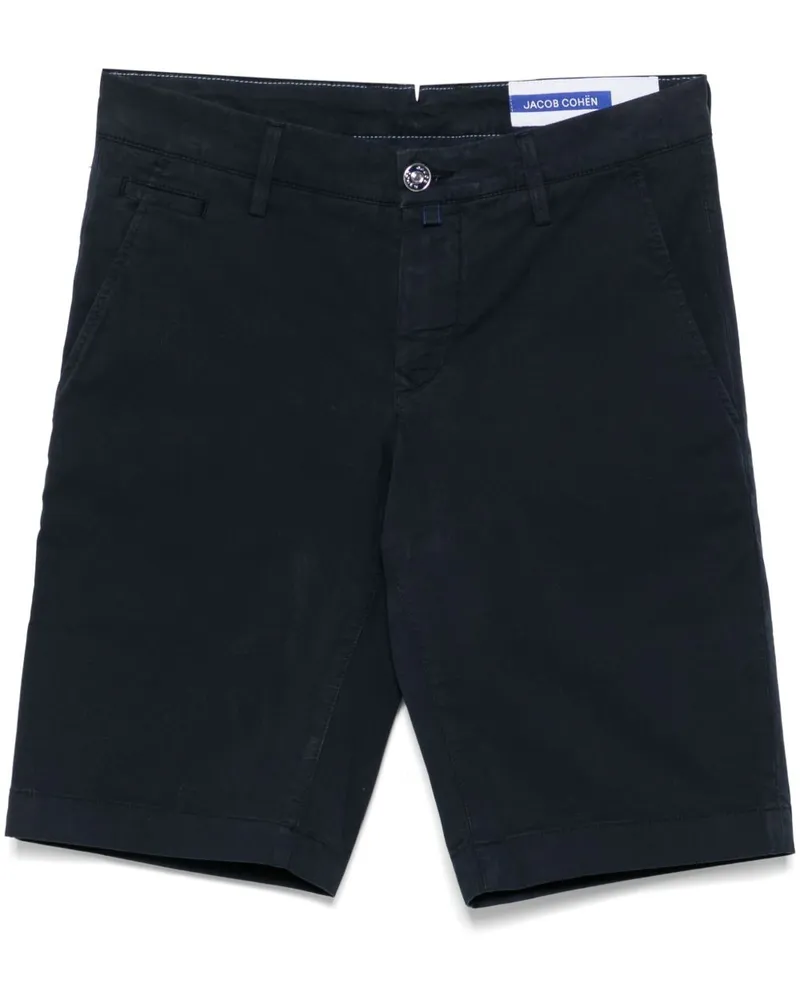 Jacob Cohën Chino-Shorts mit Logo-Schild - Blau Blau