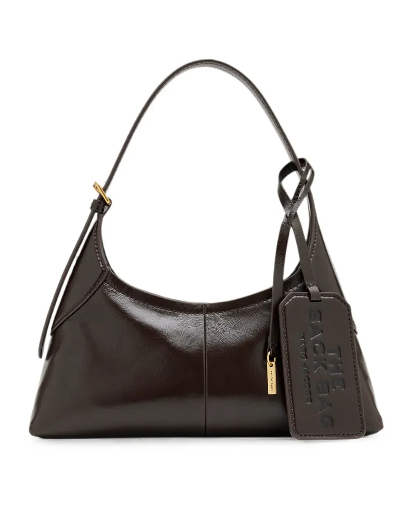 Marc Jacobs Kleine Sack-Tasche aus Leder in Knitteroptik - Braun Braun