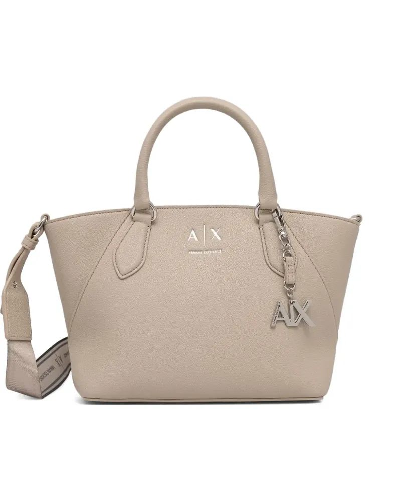 Armani Exchange Tote Bag mit Logo-Schild - Nude Nude