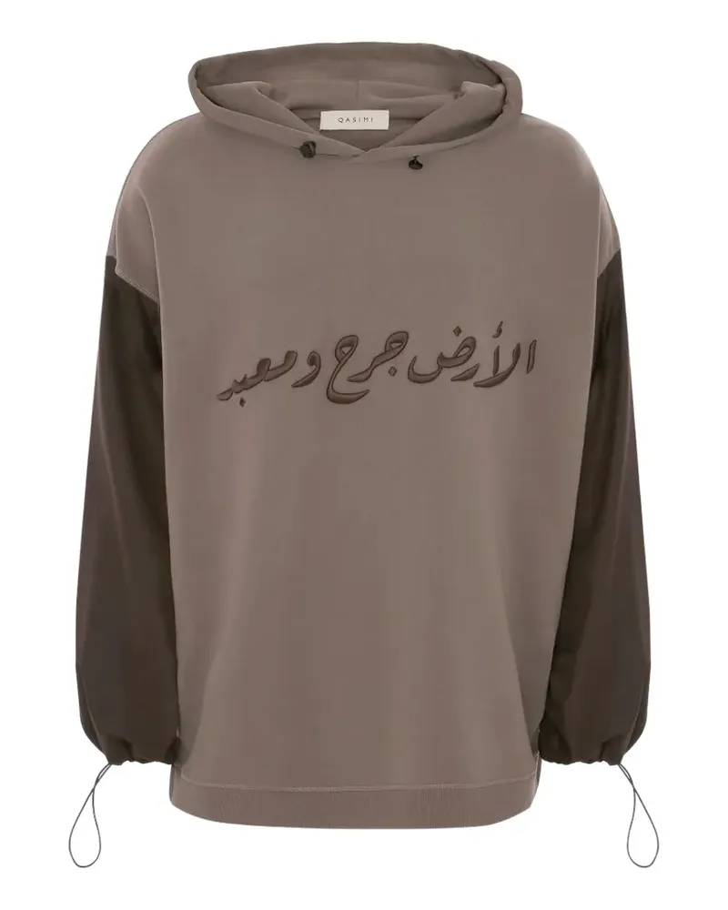 QASIMI sleeve hooded sweatshirt - Braun Braun