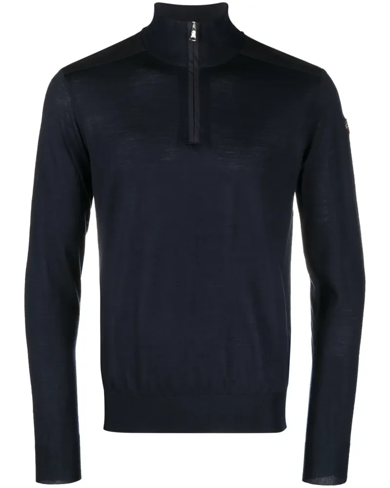 Paul & Shark Rollkragenpullover mit Logo-Patch - Blau Blau