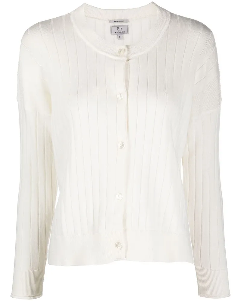 Woolrich Cropped-Cardigan - Weiß Weiß