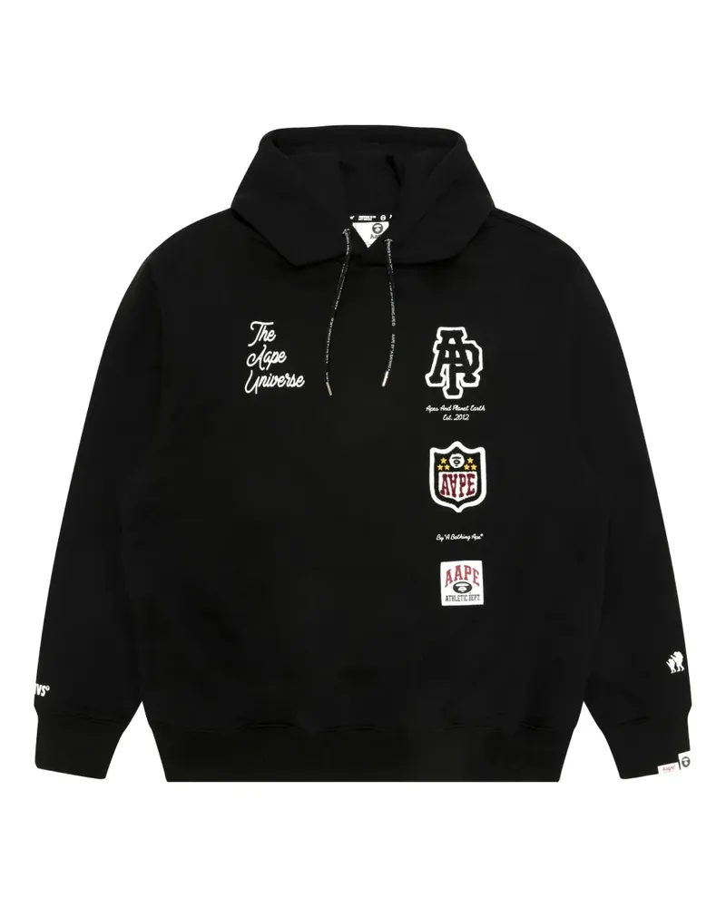 BAPE Bestickter Hoodie - Schwarz Schwarz