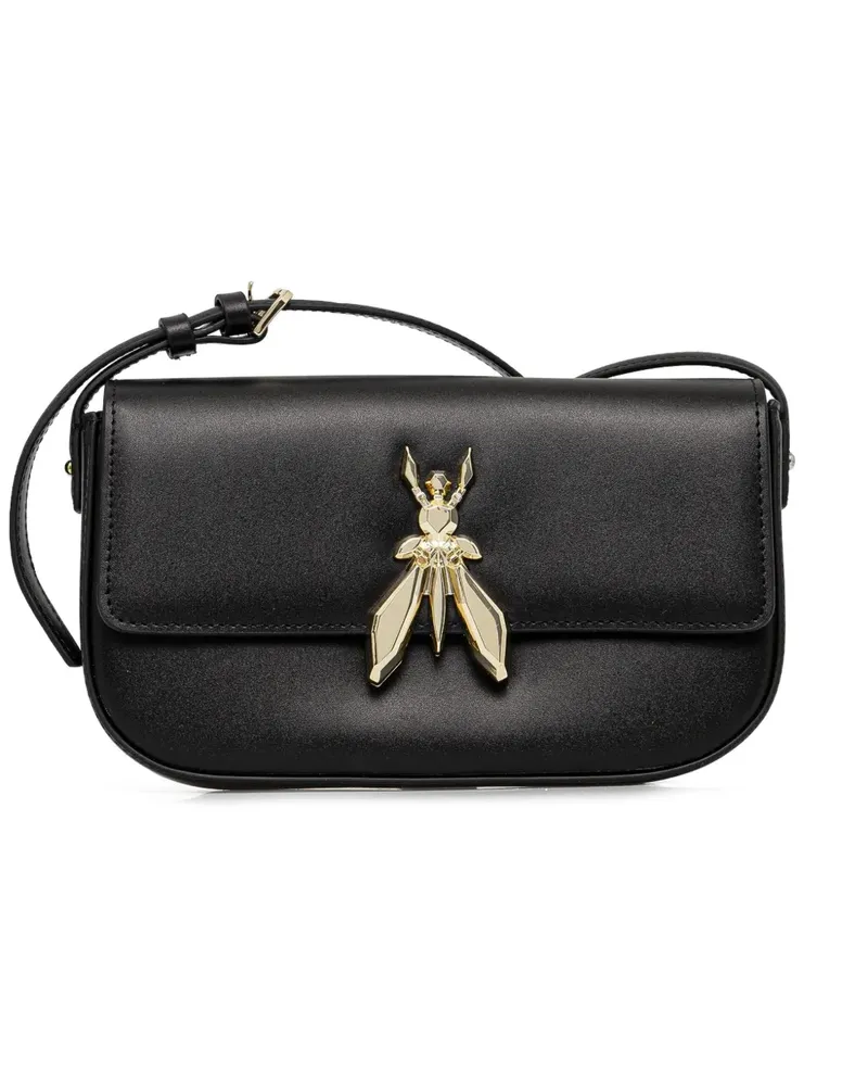 Patrizia Pepe Schultertasche aus Leder - Schwarz Schwarz