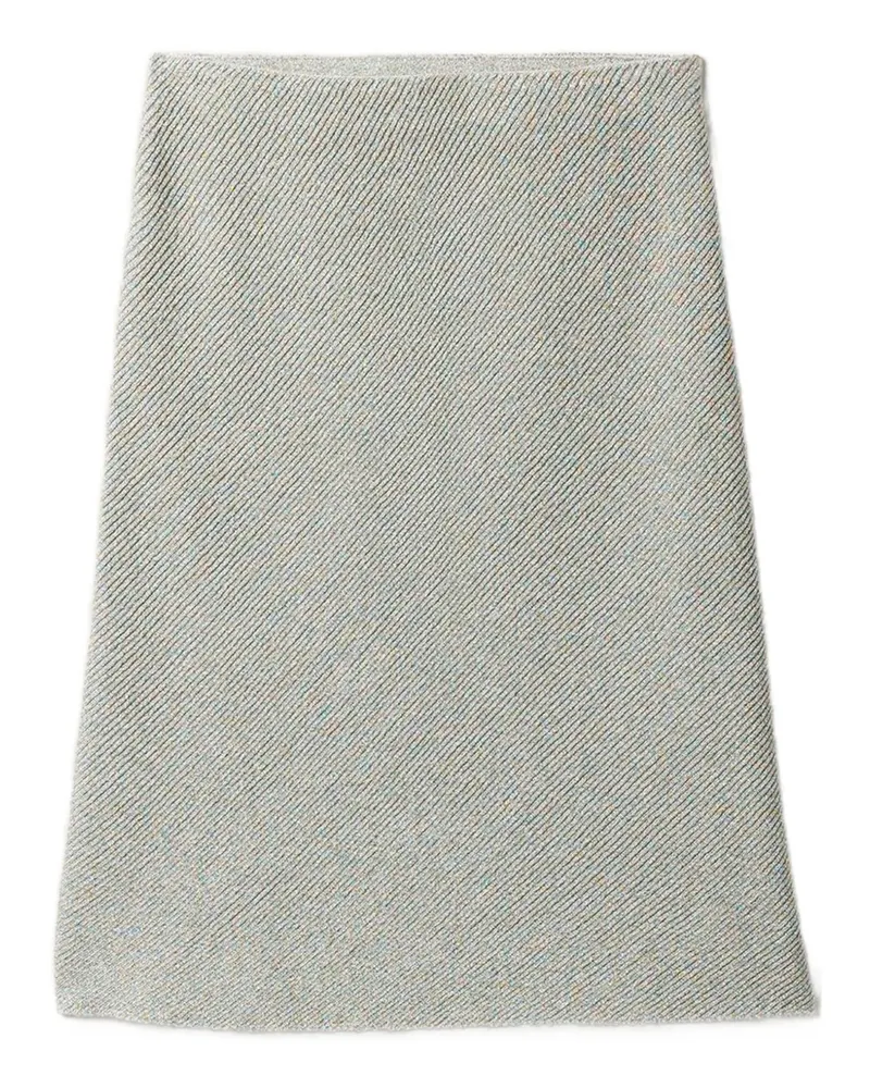 Miu Miu Gerippter Strickrock - Grau Grau