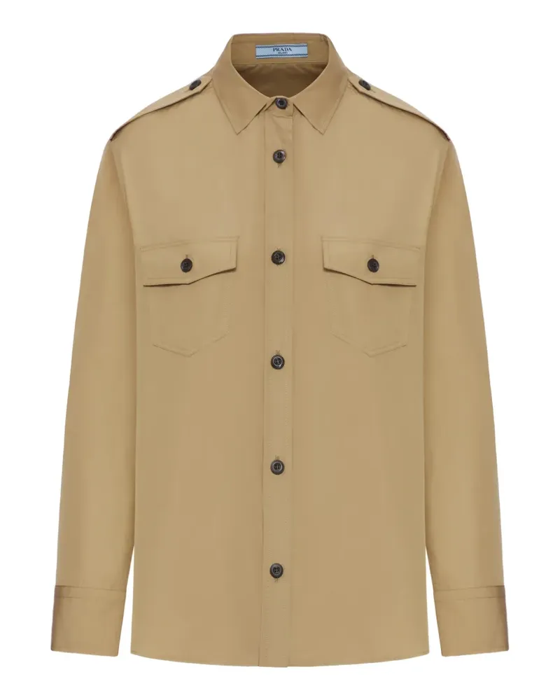 Prada Hemd aus Popeline - Nude Nude