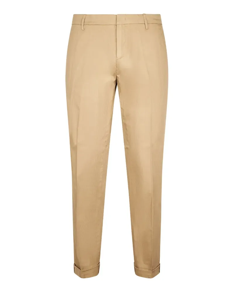 Dondup logo-plaque turn-up trousers - Nude Nude