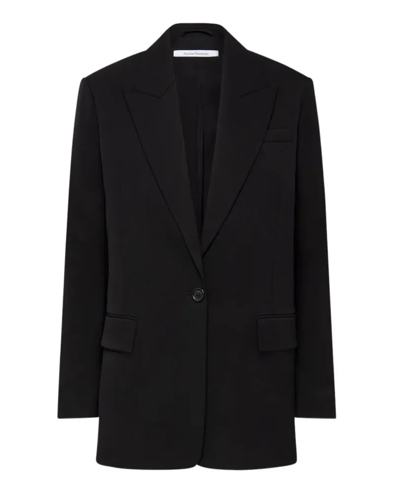 Another Tomorrow oversized peak-lapel blazer - Schwarz Schwarz
