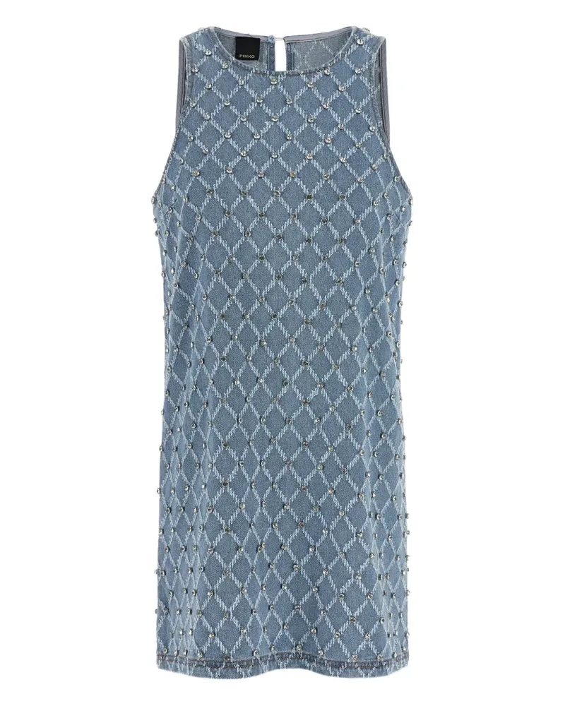 Pinko Amorino jacquard crystal mini dress - Blau Blau