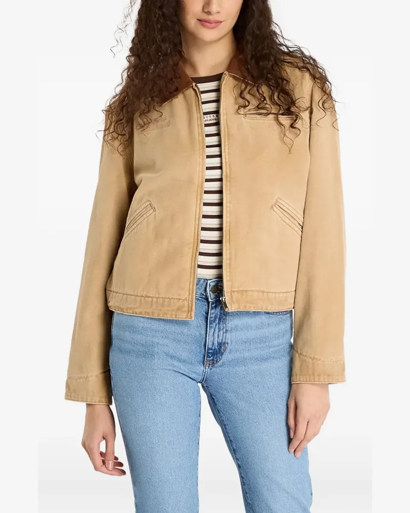 Guess Jacke mit Cordkragen - Nude Nude