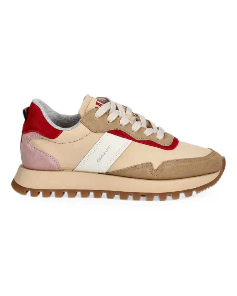 Gant panelled suede-trimmed sneakers - Nude Nude